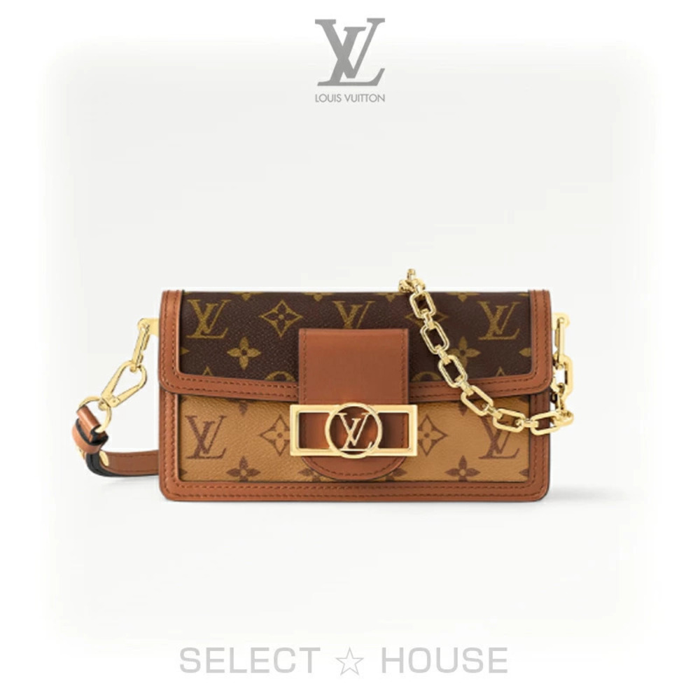 Louis Vuitton Dauphine East West Reverse Monogram Reverse Brown